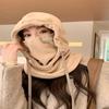 Drawstring Windproof Bomber Hat Acrylic Fiber Outdoor Sports Bib Hood One-piece Scarf Hat