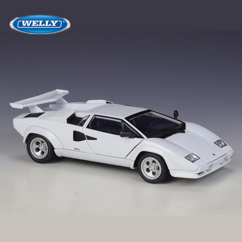 Welly 1/24 Lamborghini Countach LP5000s литой спортивный автомобиль модель литой металл гоночный автомобиль модель симуляция коллекция детская игрушка подарок