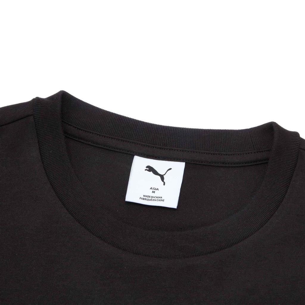 Puma Ss25 Ss Gf Футболка с принтом Paro Fashion Пуловер с круглым вырезом Футболка с коротким рукавом Топы унисекс Черный 631253-01
