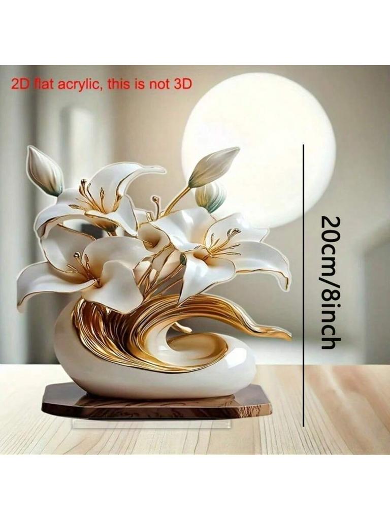 1 шт. Настольное цветочное украшение - Настольная табличка, Подходит для украшения гостиной, спальни, кабинета и офиса