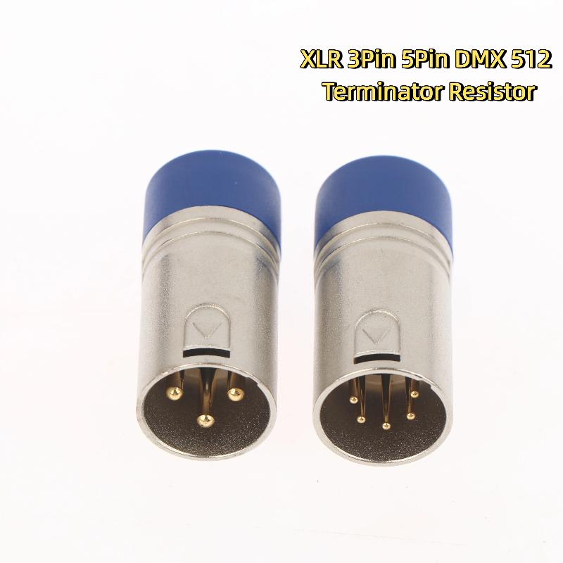 Xlr 3Pin 5Pin Terminator Resistor 120 Ohm Dmx512 End Of Line Termination Plug Signal Stabilizer For Stage Lighting Connector