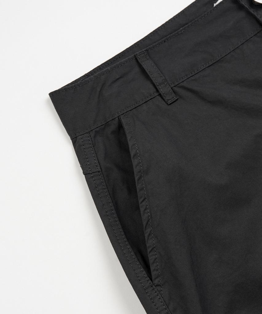 EXCONTAINER Parachute Cotton Bermuda Pants (Black)