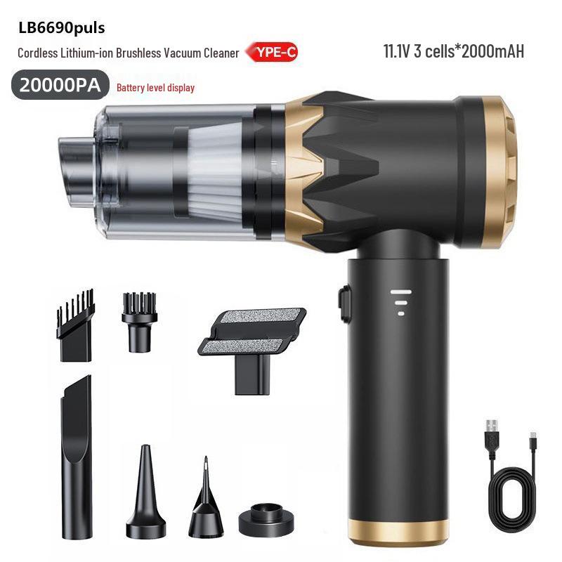 Мощный беспроводной ручной автомобильный пылесос – Сильное всасывание, Перезаряжаемый, для использования в салоне автомобиля и дома