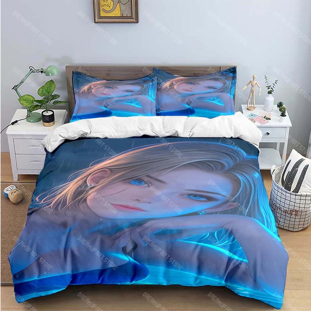 Модные Сексуальные Аниме Принт Комплекты Постельного Белья Постельные Принадлежности Комплект Пододеяльник Комплект Одеяла Комплект Постельного Белья Подарок для Взрослых