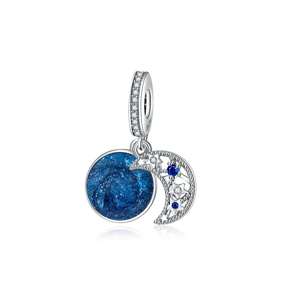 European Copper Metal Bule Butterfly Charm Bead Component Compatible With Authentic Original Bracelet High Quality Fine Jewelry High Quality Fine