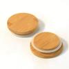 Wood Grain Clear Wooden Reusable Sealing Ring Cup Lid Tea Set Accessories Storage Tank Bamboo Cover