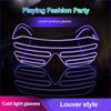 Motorcycle Fashion Light Up LED Night Cycling Glasses Motor Headwear for Rider Christmas Thanksgiving Day Music Festivals
