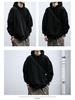 Men's Heavyweight Fleece-Lined Retro Hoodie for Autumn/Winter - Stylish, Loose-Fit, Versatile Pullover Jacket