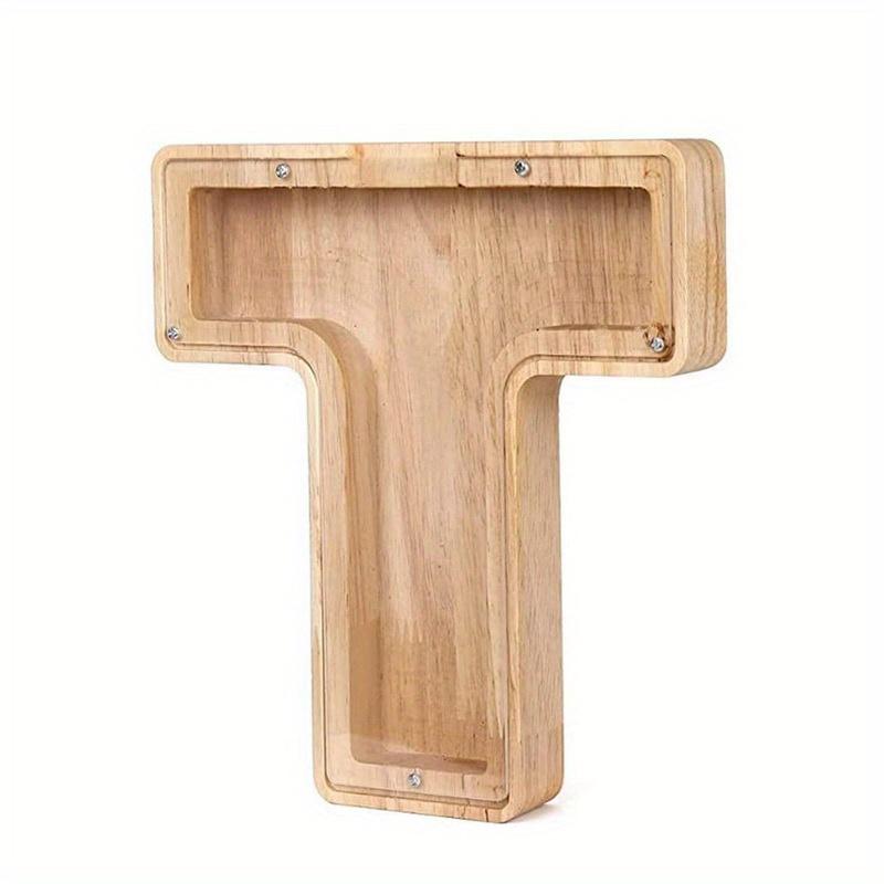 Двадцать шесть английских алфавитов, копилка, монета, деньги, копилка, деревянная коробка для хранения писем, настольное украшение, домашний декор, поделки для детей