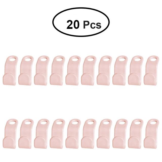 20PCS Wardrobe Hanger Hooks Organizer Connect Multifunction Cascading Plastic Bedroom Wardrobe Storage Space Saving Coat Hook