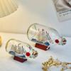 Modern Simple Pirates of The Caribbean Ship Glass Drift Bottle Room Decor Modern Home Decor Office Accessories Miniature Decor