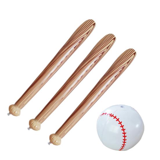 Надувная бейсбольная бита, большая деревянная бита с принтом, для украшения вечеринки у бассейна, большая надувная бита на день рождения, сувениры на спортивную тематику