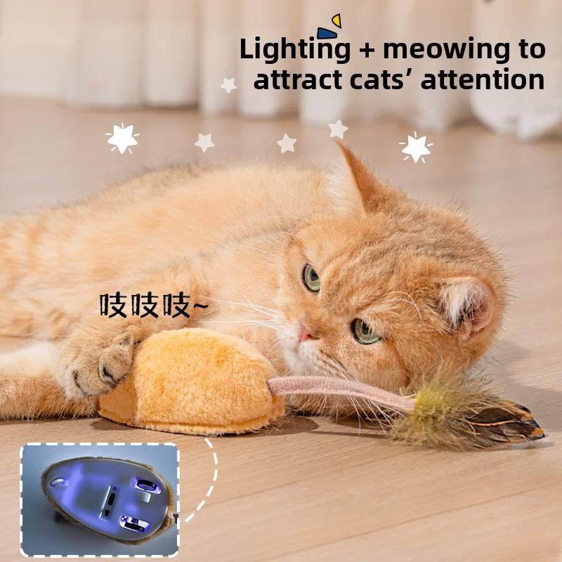 Remote-controlled Mouse Electric Cat Toy, A Self-entertaining and Stress-relieving Tool for Cats, An Automatic Cat Teaser