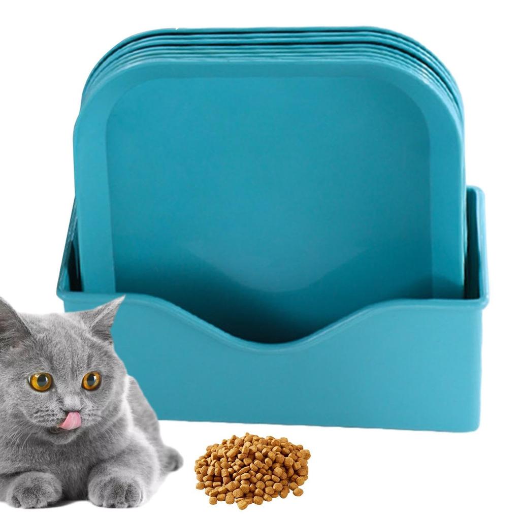 4 цвета, квадратная миска для кормления, миска для кошачьей еды, миски без усталости для влажного и сухого корма для котят и коротконогих кошек