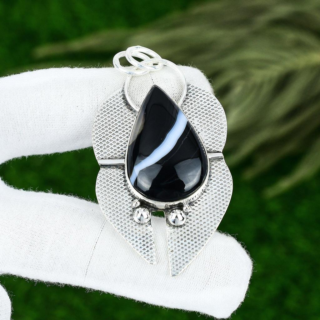 Натуральный сардоникс, подвеска из драгоценного камня, ручная работа, стерлинговое серебро 925 пробы, индийские украшения