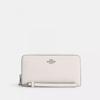 Coach Long Zip Around Wallet Silver Black