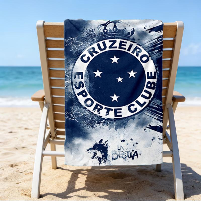 Пляжное полотенце с принтом герба Cru-zeiro Esporte Club, супермягкая микрофибра, идеальный подарок на день рождения, для бассейна, пляжа, путешествий, для семьи и друзей