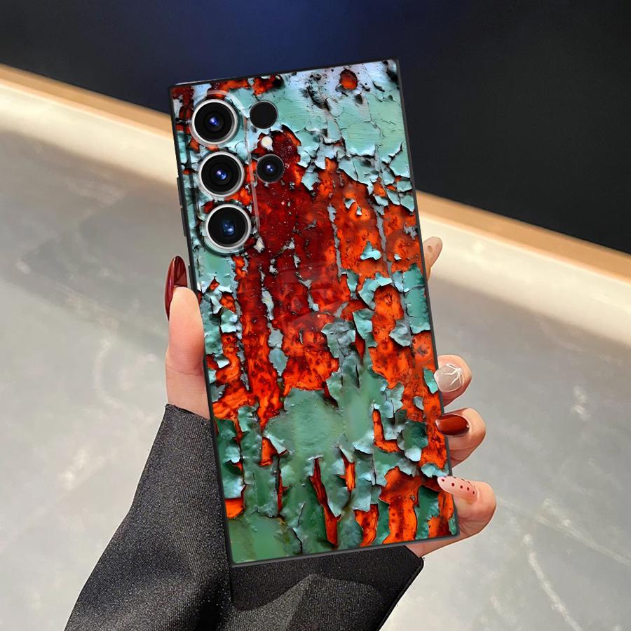 Чехол для Samsung Galaxy S25 Ultra S23 FE S24 Plus S21 S20 S22 S9 Funda Чехол для телефона Ретро Ржавчина