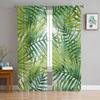 Тропический лес Лист Растение Прозрачные шторы для украшения гостиной Оконные шторы Кухонный тюль Вуаль Органза Шторы