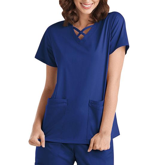 2 шт./компл. комплект унисекс больничной формы с v-образным вырезом и короткими рукавами, карманы, топы, брюки с эластичной резинкой на талии, быстросохнущие больничные стоматологические скрабы для медсестер, униформа