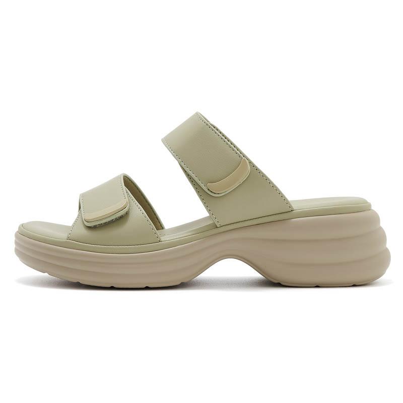 Женские сандалии-слайды 5 см - модные женские босоножки на танкетке с эластичным ремешком на щиколотке, удобные для ходьбы, повседневные летние туфли без застежек:35-42