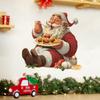 Санта Клаус Ест Наклейки на Стену для Рождественского Украшения Комнаты Наклейки на Стену
