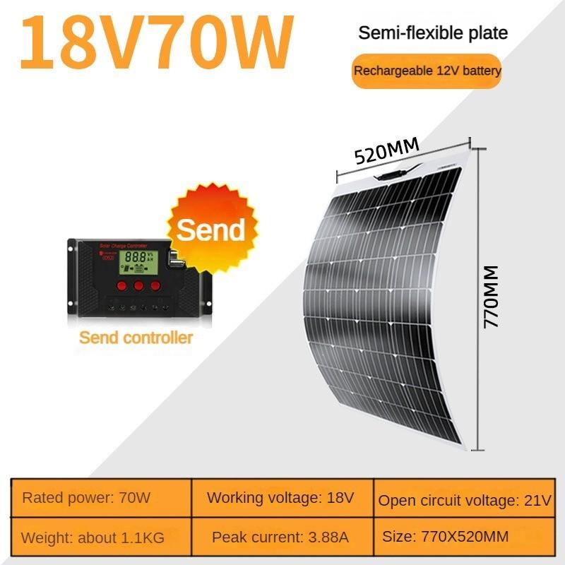 Новая гибкая солнечная панель 18 В бытовой фотоэлектрический модуль монокристаллическая солнечная панель система генерации электроэнергии