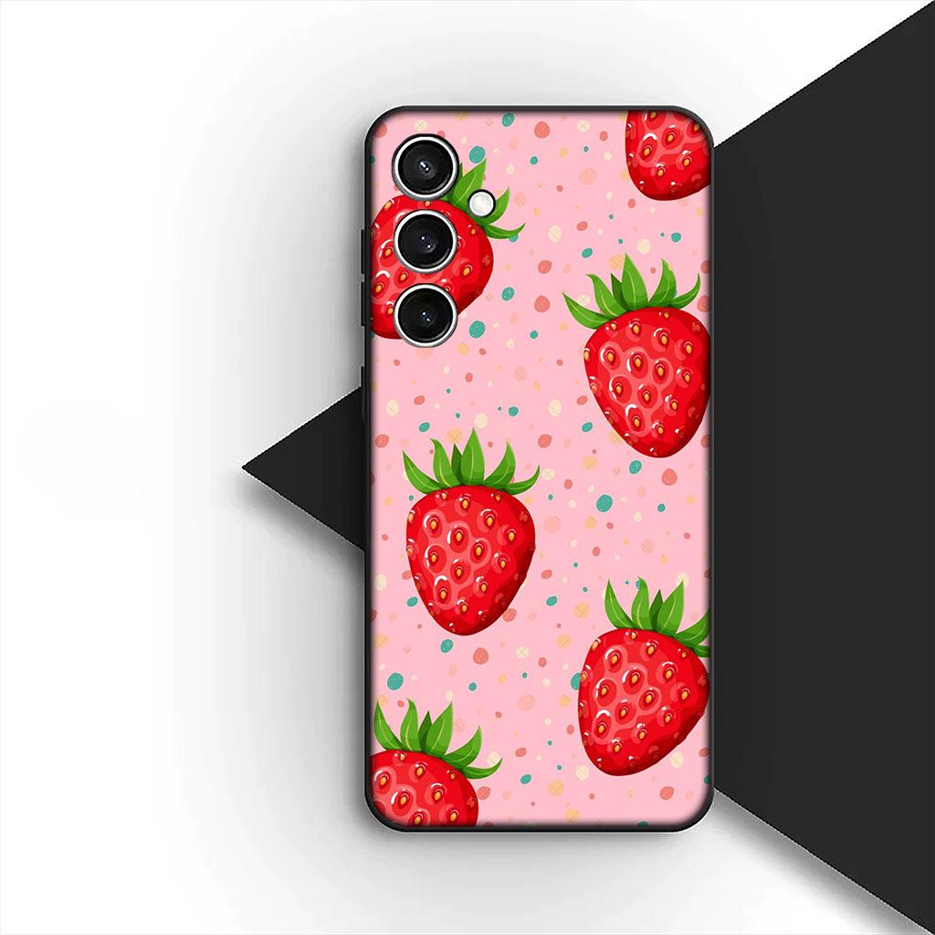 Cherry Strawberry fruit Summer Avocado Lemon Cover for Samsung Galaxy S25 S24 S23 FE Ultra Plus S7 Edge S25+ S23+ A56 5G Case