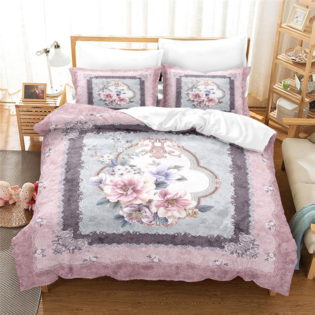 Роскошные ретро цветы и растения пододеяльник микрофибра экзотические цветы в европейском стиле для женщин подарки украшение спальни король