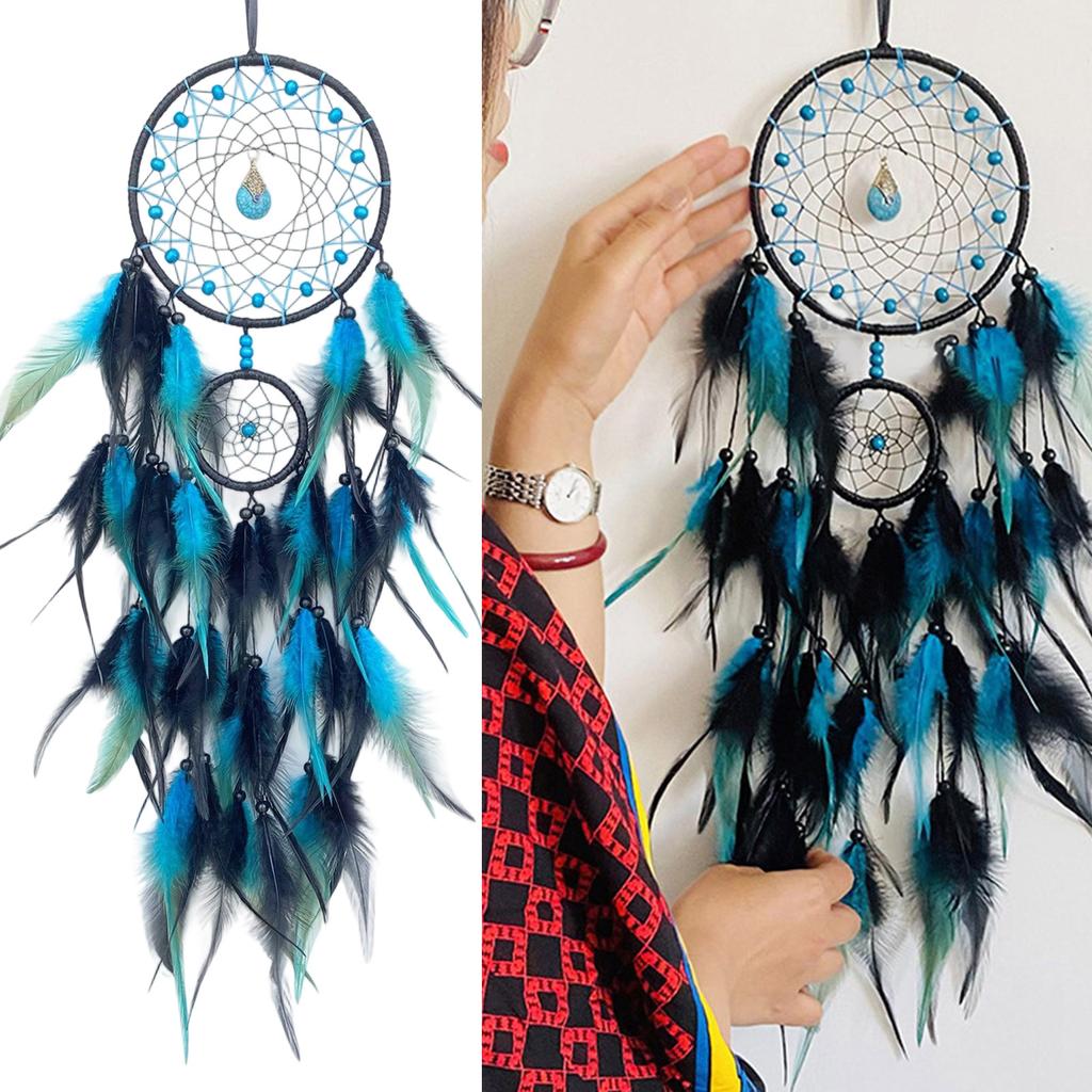Dream Catchers for Bedroom Boho Dream Catcher Wall Decor Crystal Wood Beads Hanging Ornament Home Decorations Gift