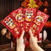 6pcs Chinese Style 3D New Year Money Pocket Traditional Good Luck Red Packet  Wedding Birthday