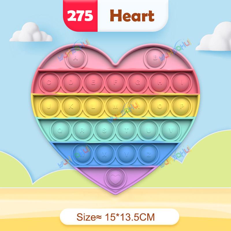 Радужный Поп Пуш Пузырь Непоседа Игрушки Антистресс для Взрослых Детей Особые Потребности Сенсорные Игрушки Интерактивные Игрушки для Детей