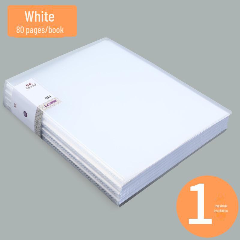 Colorful A4 Document Storage Book with 10,100 Pages and Transparent File Pages