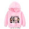 Kpop BP Jump 2025 Hoodie Pink Girls Band Clothing 4-14Yrs Adorable Anime Graphic Pullover Summer Comfortable Y2K Tops
