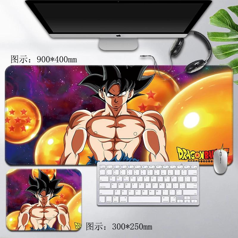 Кожаный коврик для мыши Dragon Ball Водонепроницаемый с принтом Сон Гоку Мужские компьютерные периферийные аксессуары Большой размер Игровой коврик для клавиатуры Офисный коврик для стола
