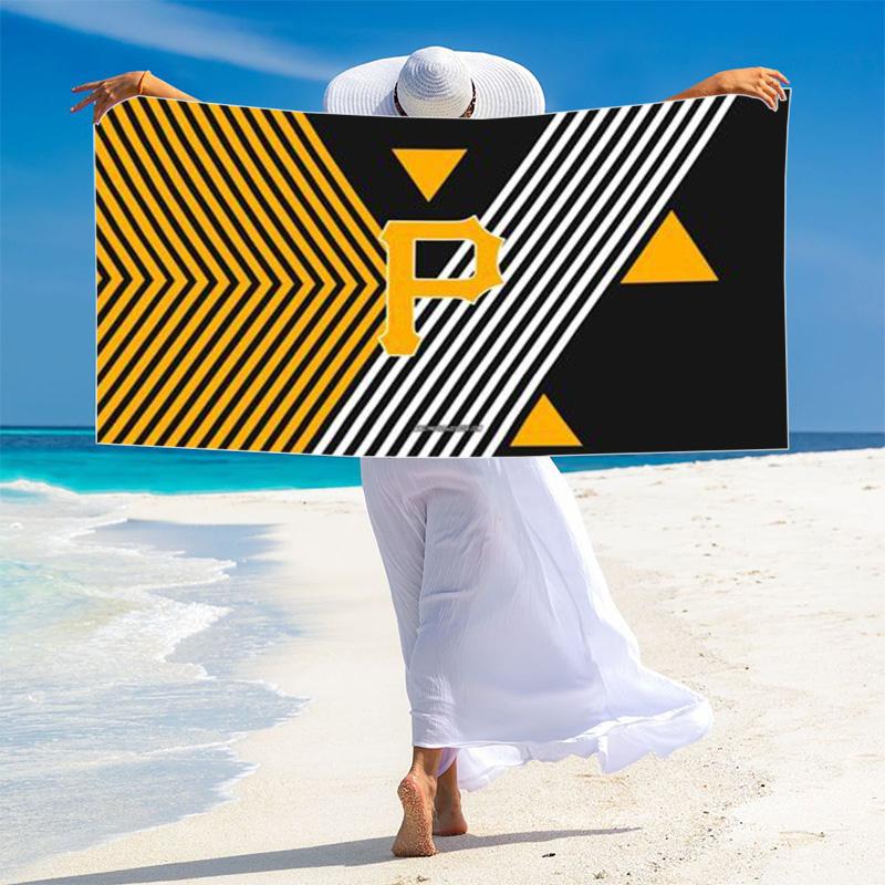 Pittsburgh Pirates Logo Print Beach Towel, Large Soft Quick Dry Towel for Beach Camping Swimming