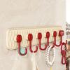 No-Punch Sundries Storage Hook 6 Hooks Hanging Coat Rack Durable Suction Cup Clothing Hook  Kitchen