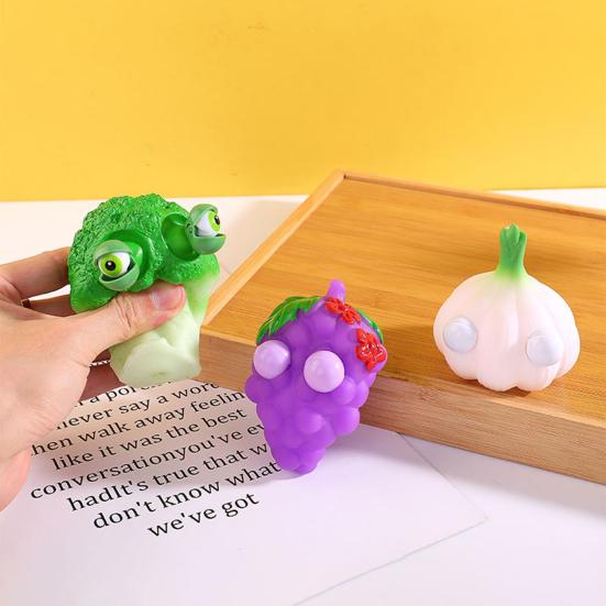 Игрушка для выдавливания глаз, снимающая тревогу, животное, фрукт, овощ, сенсорная игрушка для детей, взрослых, капибара, сова, огурец, ананас, помидор, игрушка для снятия стресса