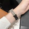 Металлический ремешок с жемчугом для Apple Watch Band 49 46 45 44 42 41 40 38 мм Женские украшения Бриллиантовый браслет Correa для iWatch S10 9 8 7 6 SE