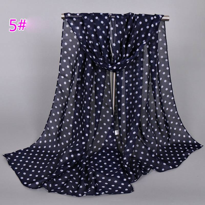 Chiffon Scarf Printing Thin Popular Scarf Sunscreen Women's Small Dots