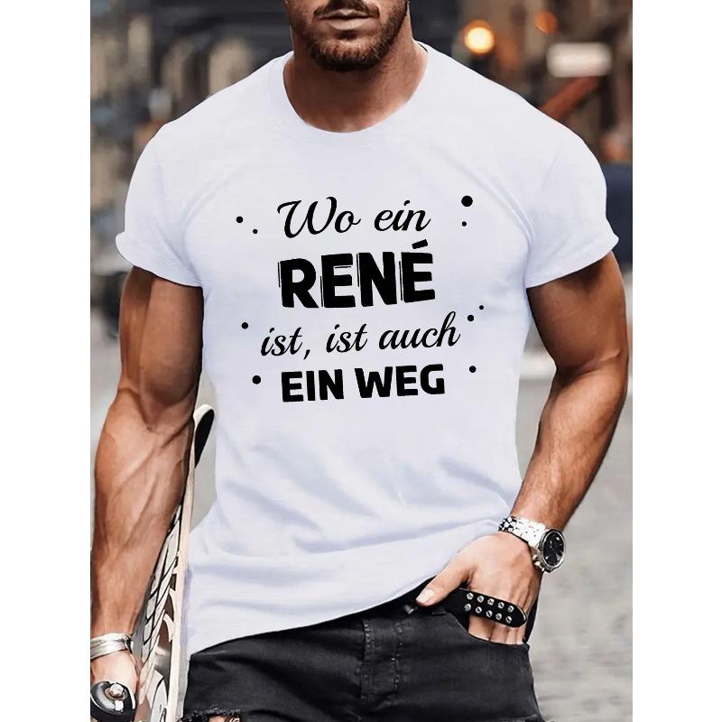 Смешная мужская летняя футболка с коротким рукавом RENE