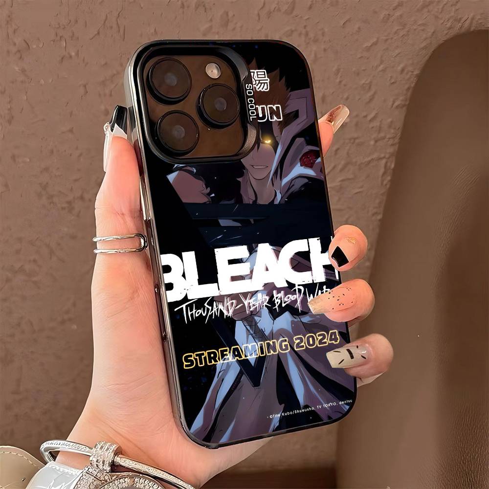 Горячий чехол для телефона B-bleach для iPhone 17 17Air 16 15 14 13 12 11 Pro Max Plus Цветной Серебристый