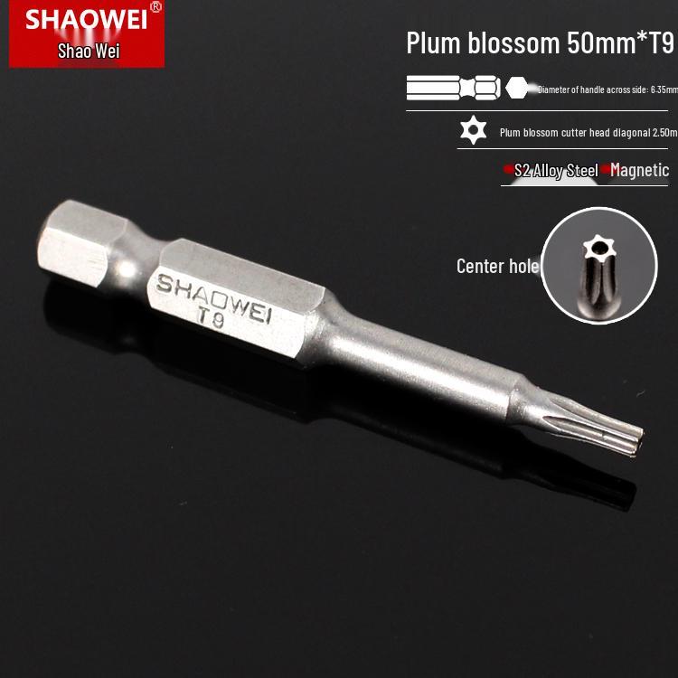 Магнитная 50-мм отвертка-звездочка и набор шестигранных бит для электродрелей