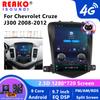 Автомобильный радиоприемник для Chevrolet Cruze J300 2008-2016 Tesla Style Android 13 мультимедийный видеоплеер GPS CarPlay Auto 4G