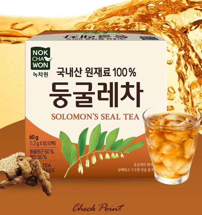 Корейский жареный чай из корня Polygonatum для ежедневного увлажнения без кофеина