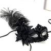 Half Face Mask Peacock Feathers Masquerade Mask Princess Mask Women For Party Carnival Performance