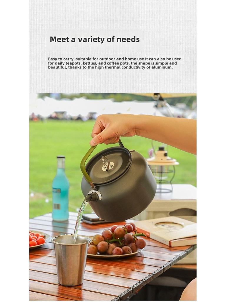Большой емкости портативный чайник и заварочный чайник для кемпинга на открытом воздухе