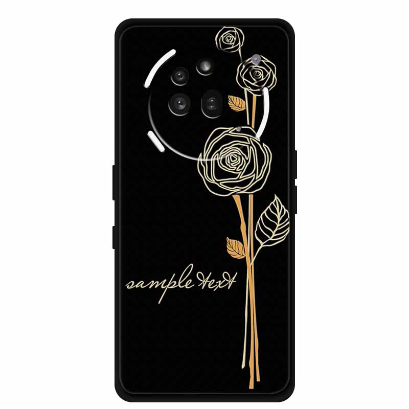 3D Тисненый Чехол Для Nothing Phone 3A Pro Чехол 3 A Pro Coque Цветы Черный Силикон Мягкая Задняя Крышка Для Nothing Phone3A Pro Чехол
