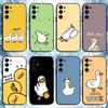 Мультяшный Милый Гусь Чехол для Телефона Для Samsung S25,S24,S23,S22,S21,S20,Plus,Fe,Lite,Другие Черный Чехол