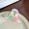 Trendy Floral Hair Claw Clip In Multiple Color Options For Chic Casual Looks